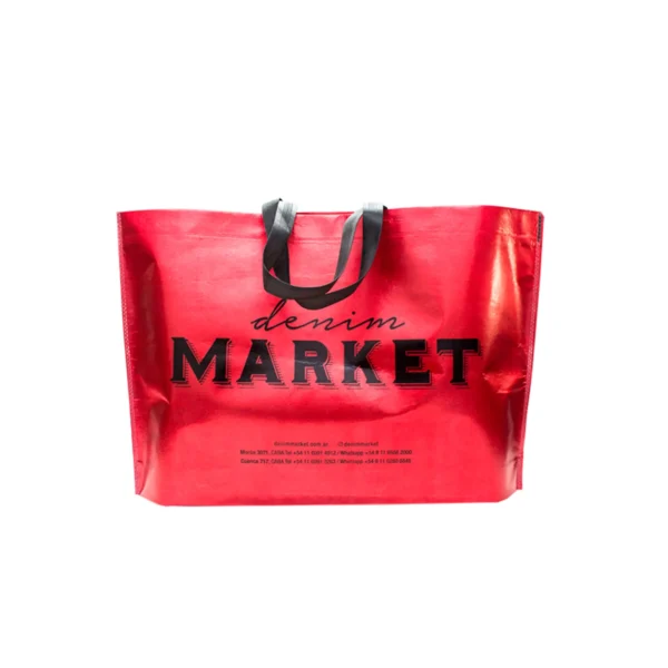 Bolsa Ecológica Laminada con Manijas Asas - Fuelle en base
