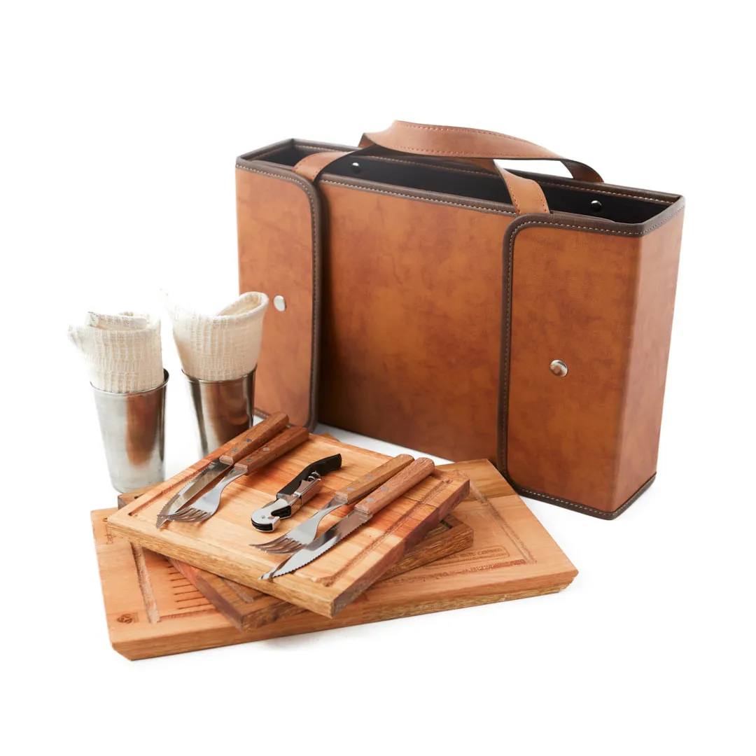 Set de Asado Full 2 Personas Caramelo