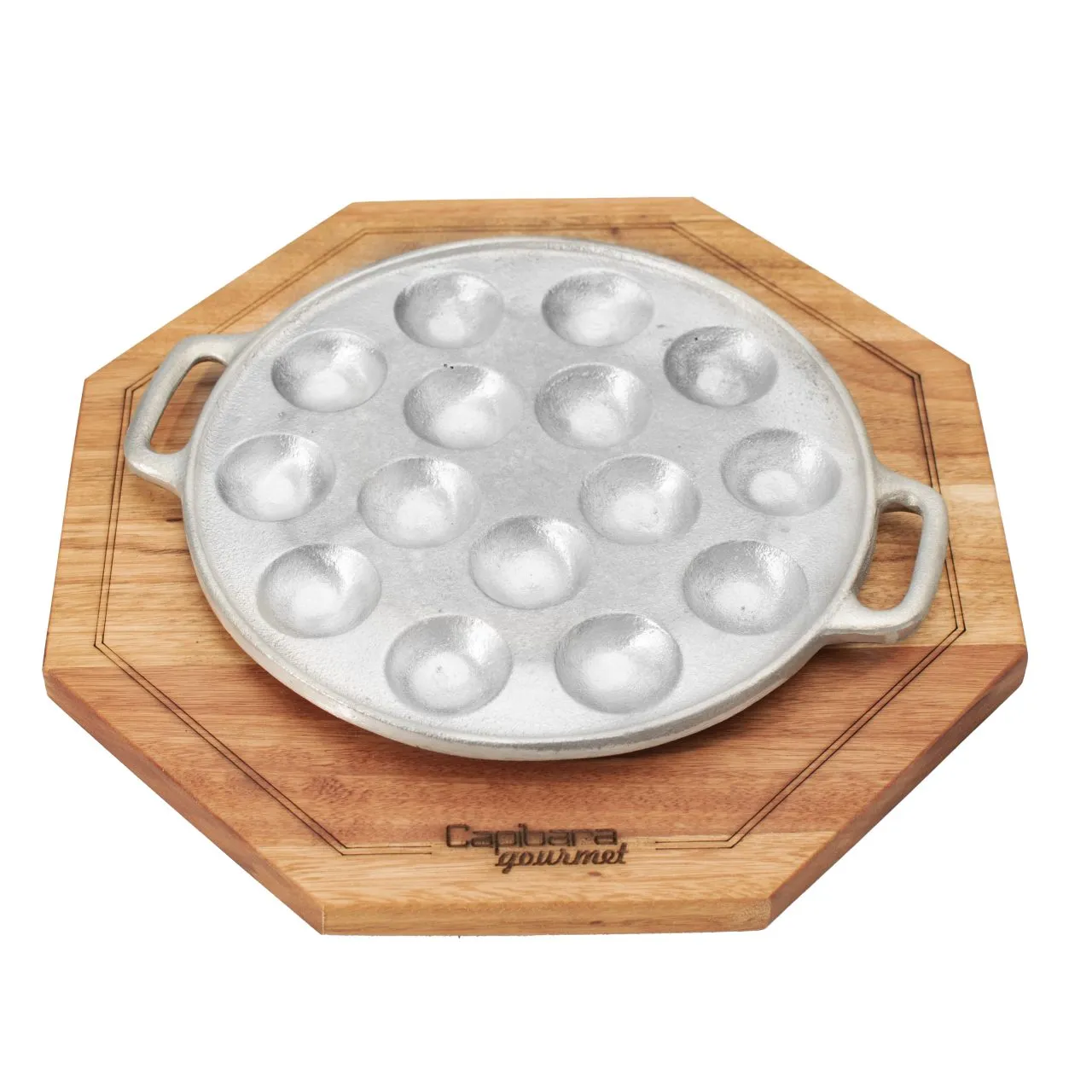 Tabla con Provoletera Degustacion Fundicion de Aluminio