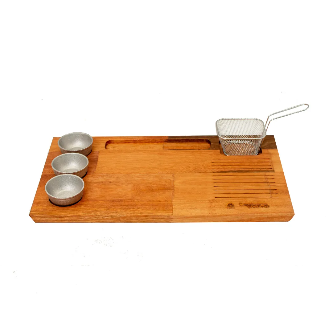 Tabla de Picada 5030 con 3 Dips, Cuchillo y Freidora